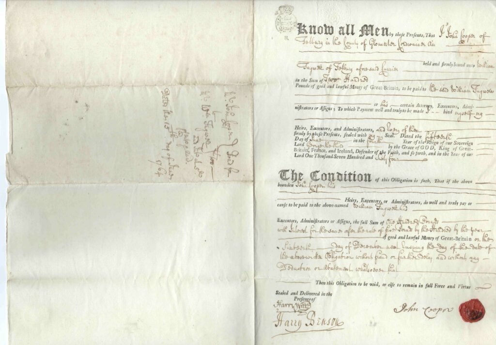 old handwritten deed